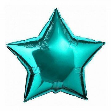 Воздушный шар звезда бирюзовая