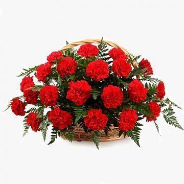 Корзина из 35 гвоздик