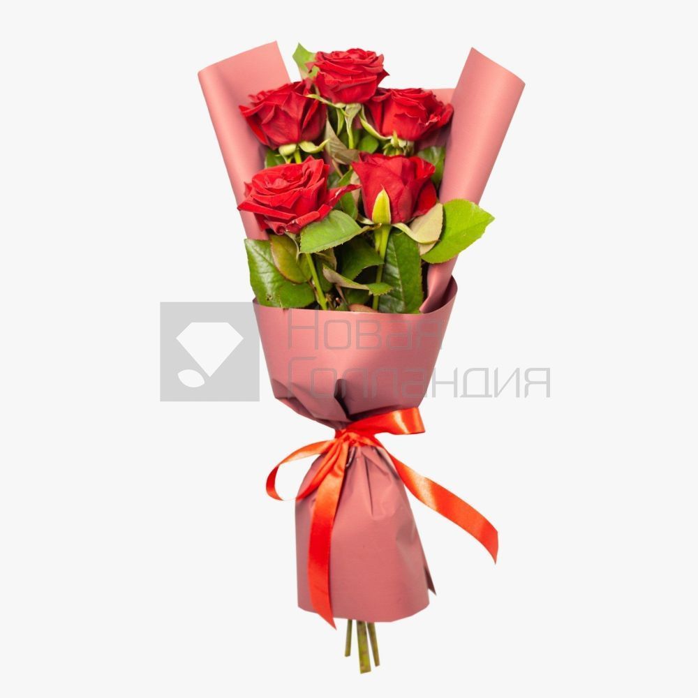 Букет из 5 красных роз (3)
