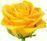 Желтая роза 35 см