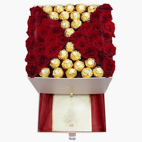 Королевский подарок большая коробка - шкатулка белая