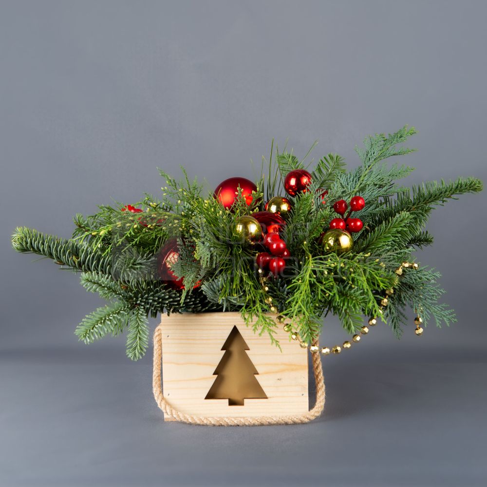 Композиция "Новогоднее кашпо"