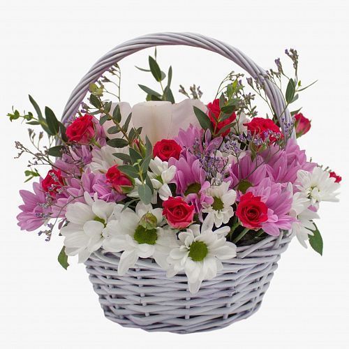 Композиция в корзине Цветочный бал
