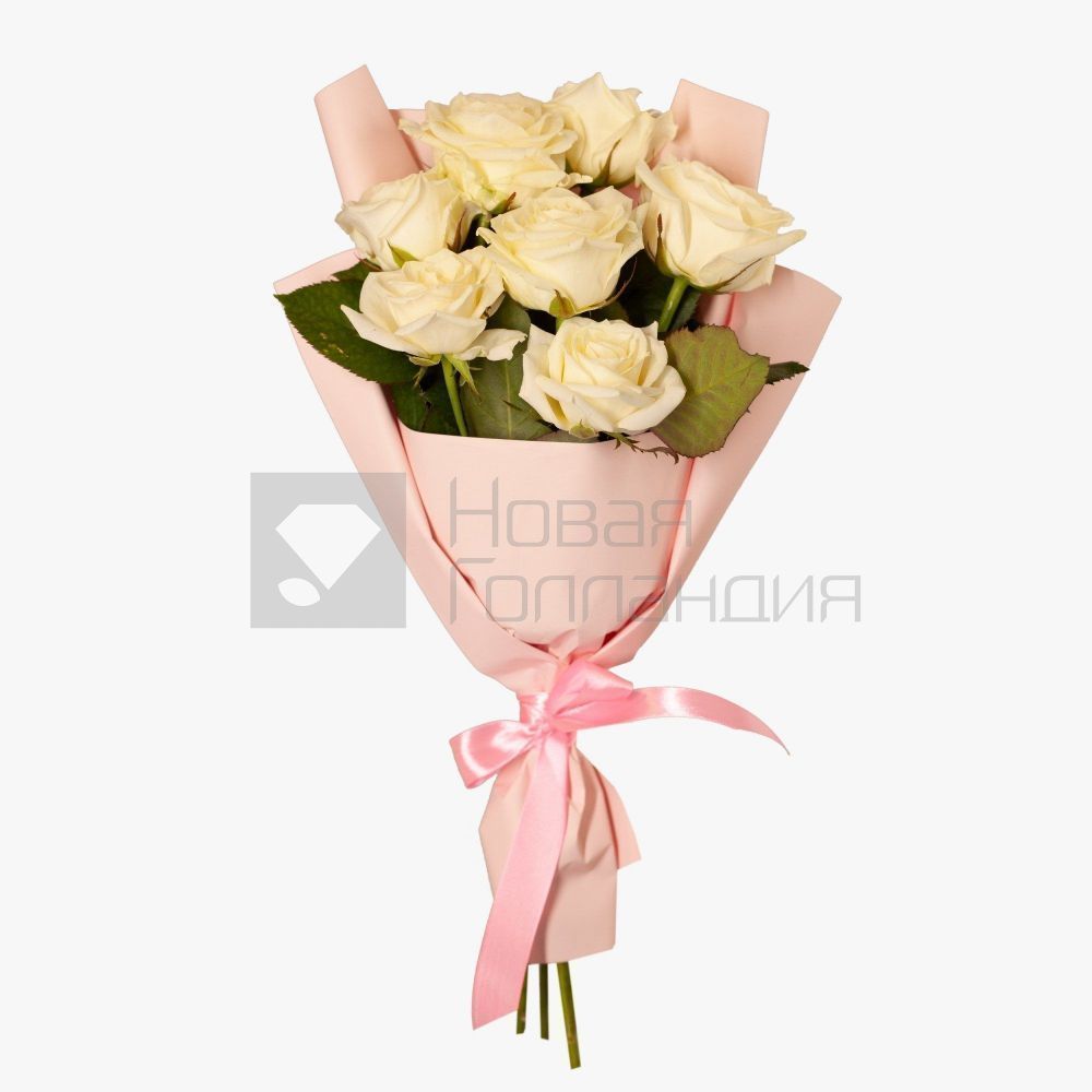 Букет из 7 белых роз (2)