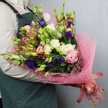 Букет из 7 эустом микс Букет из 7 эустом микс
