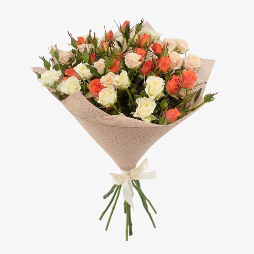 Букет 11 кустовых роз микс