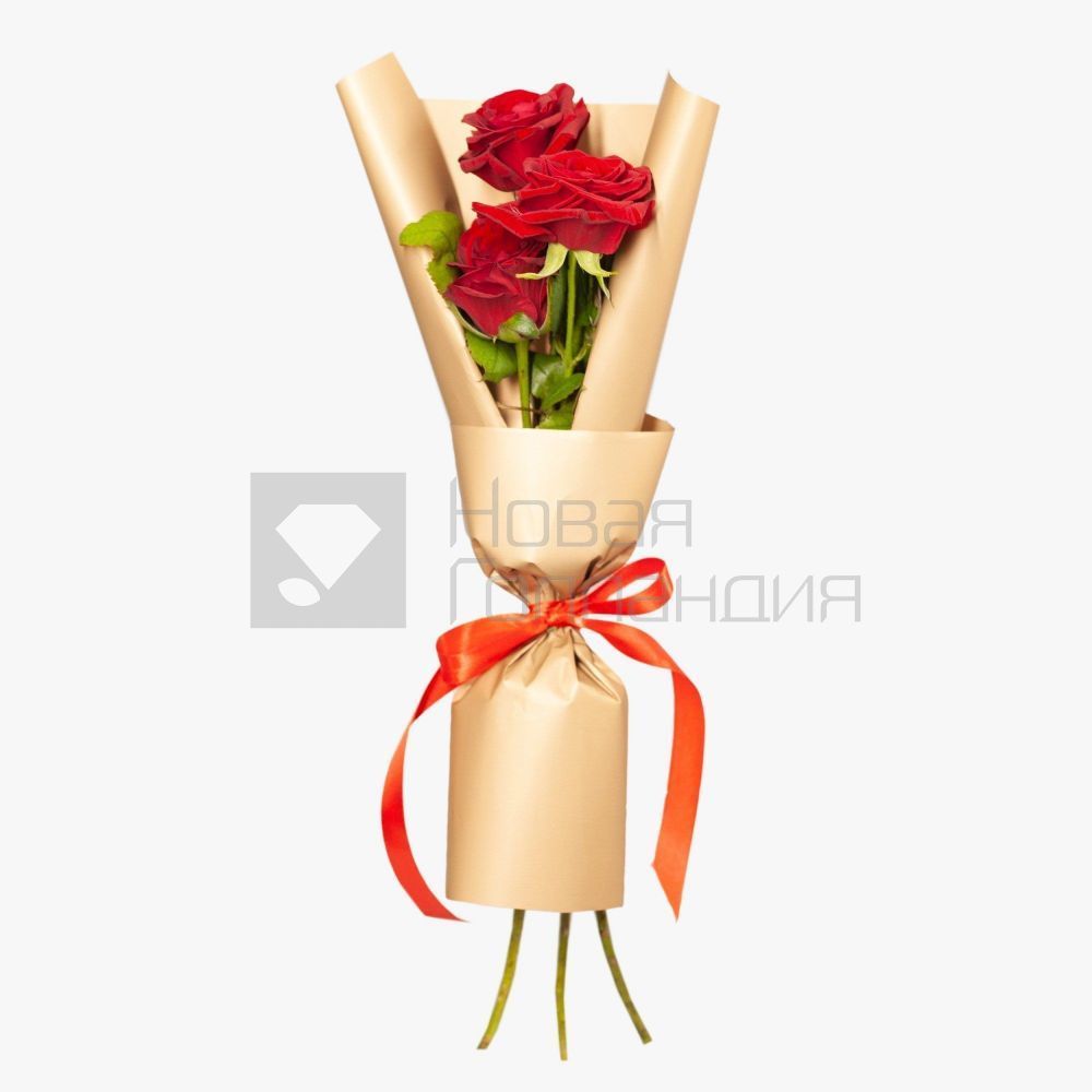 Букет из 3 красных роз (3)