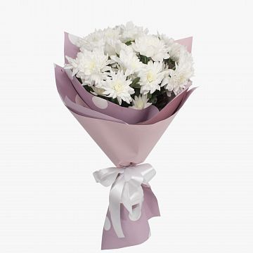 Букет из 3 белых хризантем