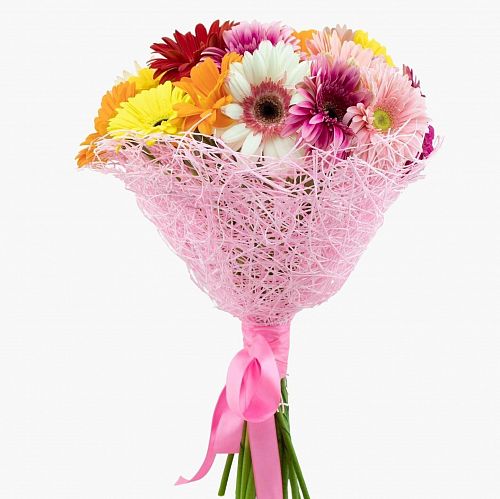 Букет 25 гербер микс