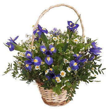 Цветочная поляна в корзине