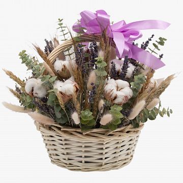 Корзина с сухоцветами Корзина с сухоцветами