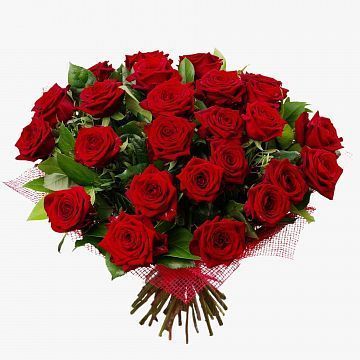 Букет 25 красных роз 50см. Букет 25 красных роз 50см.