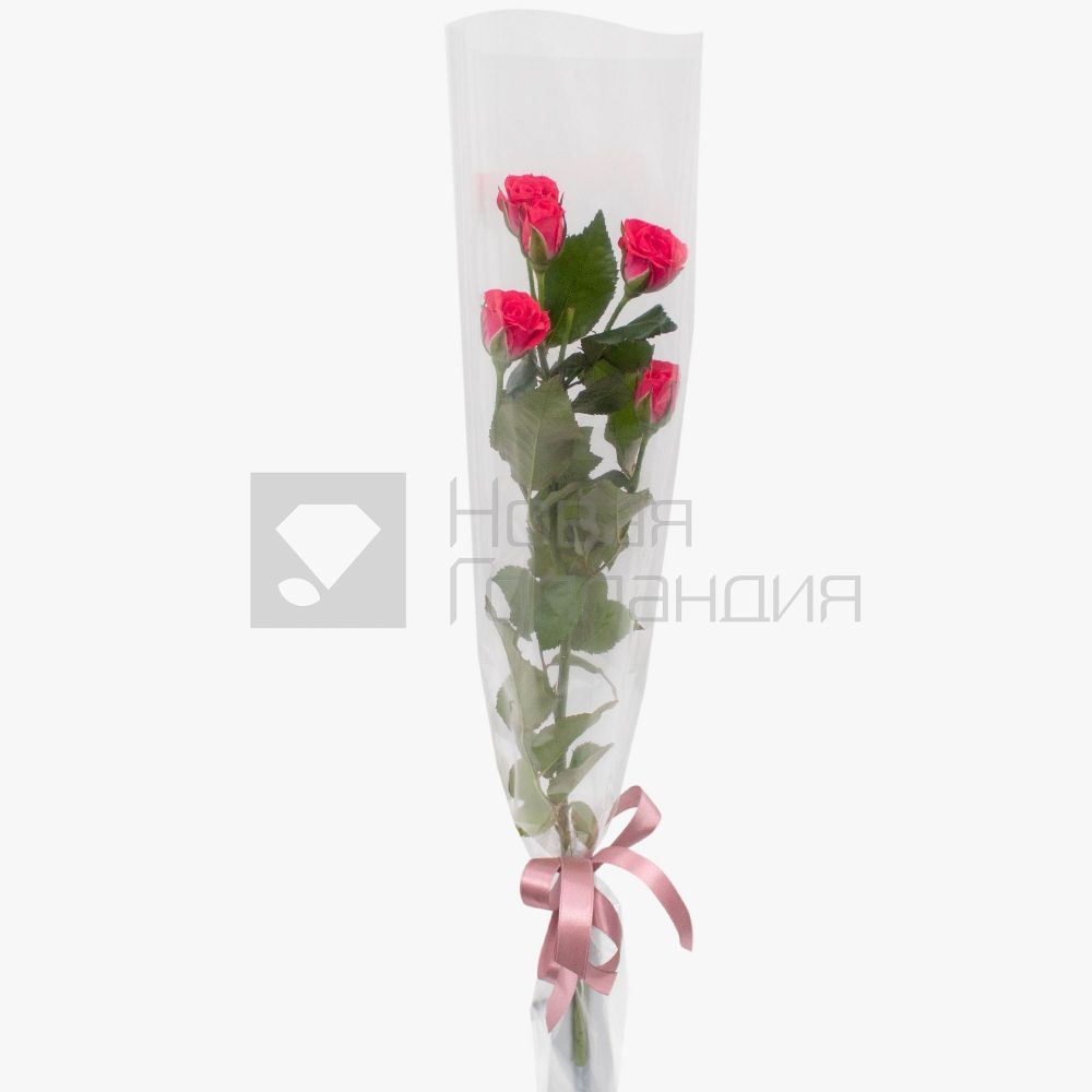 Букет розовая кустовая роза