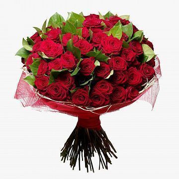 Букет из 75 красных роз 50 см. Букет из 75 красных роз 50 см.