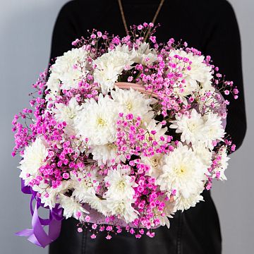 Ромашковые хризантемы в корзине - 3 Ромашковые хризантемы в корзине - 3