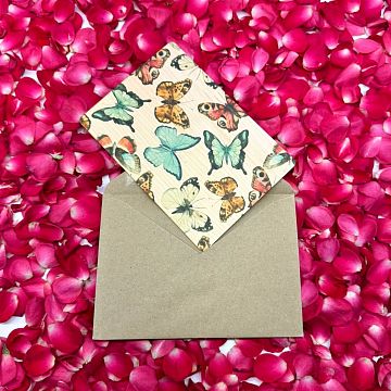 Деревянная открытка Универсальная бабочки Деревянная открытка Универсальная бабочки