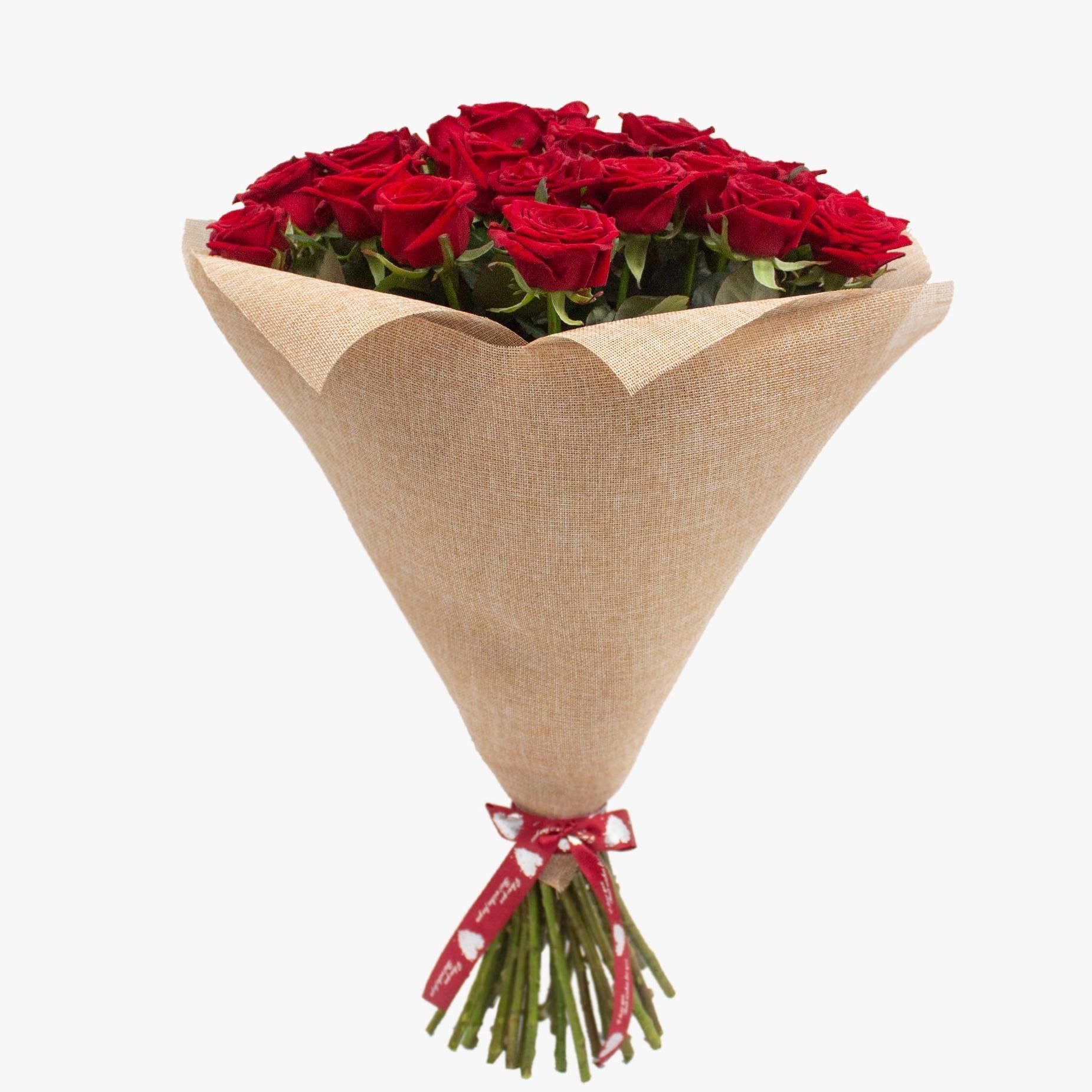 Букет 31 красная роза 60 см