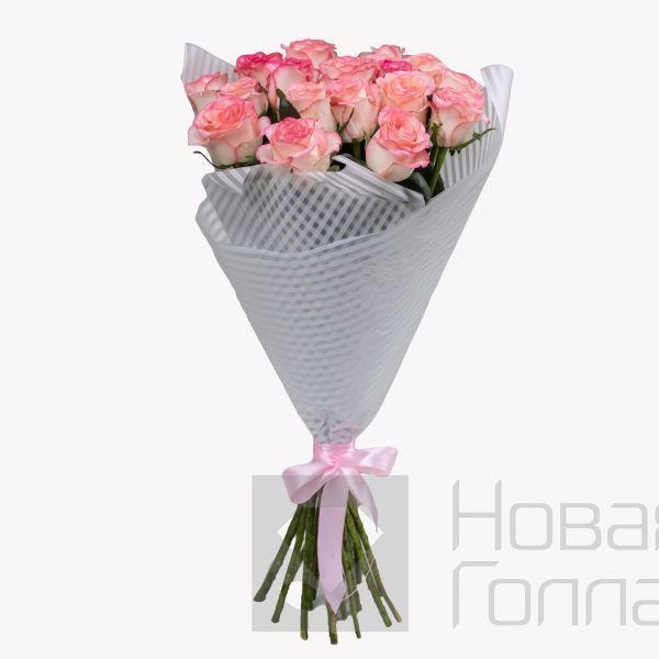 Букет 21 розовая роза  60 см
