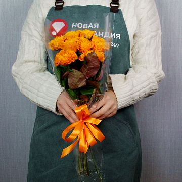 Букет из 7 оранжевых роз Букет из 7 оранжевых роз