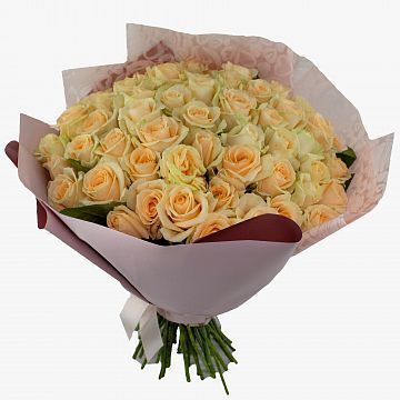 Букет 55 кремовых роз 40 см Букет 55 кремовых роз 40 см