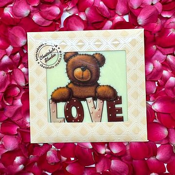 Шоколадная открытка Love