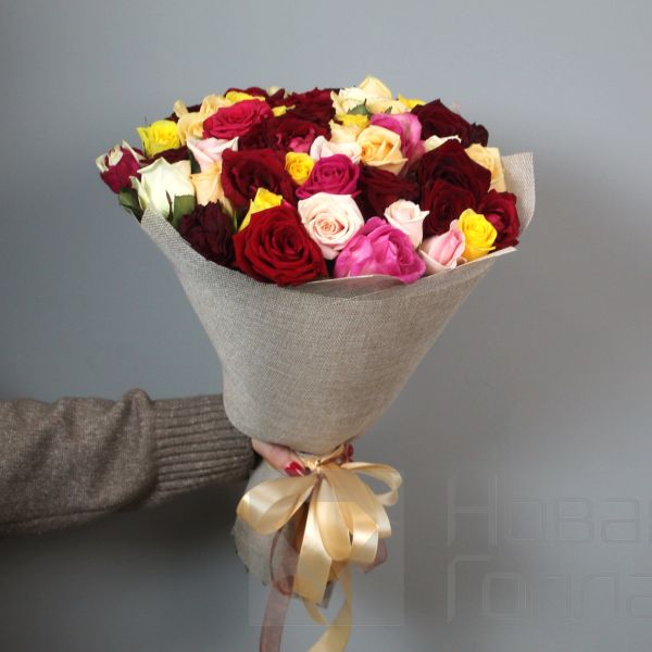 Букет 51 роза микс сорт II