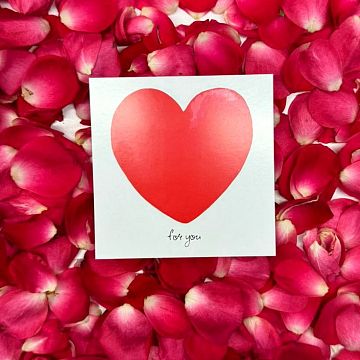 Маленькая открытка For you сердце