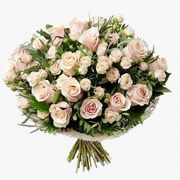 Букет Мерси из кремовых кустовых роз Букет Мерси из кремовых кустовых роз