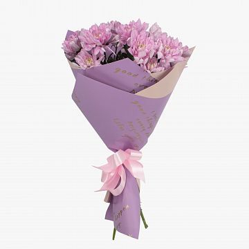 Букет из 3 розовых хризантем