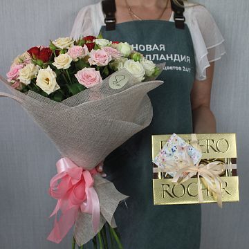 Комбо с букетом Достучаться до небес