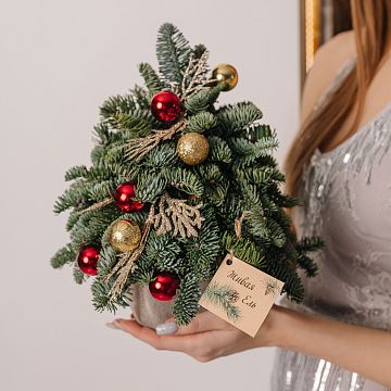 Ель из ветвей нобилиса Праздник 30см. Ель из ветвей нобилиса Праздник 30см.