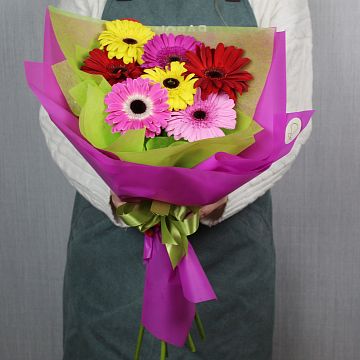 Букет 7 гербер микс