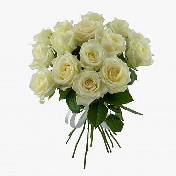 Букет 15 белых роз 40 см Букет 15 белых роз 40 см