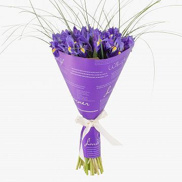 Букет 25 синих ирисов Букет 25 синих ирисов