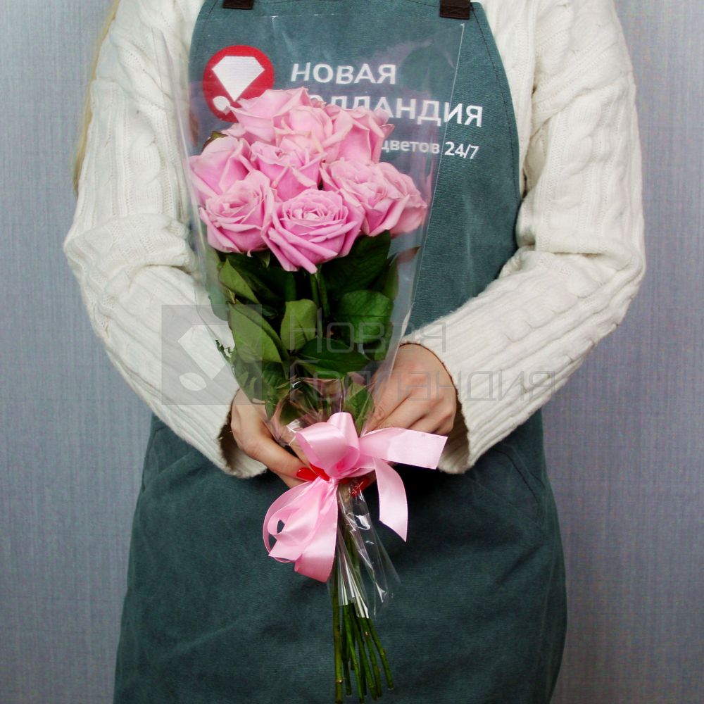 Букет 9 розовых роз