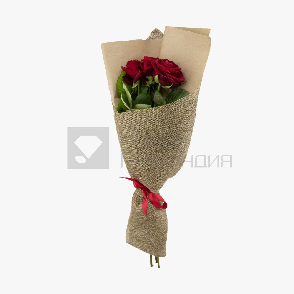 Букет из 3 красных роз (5)