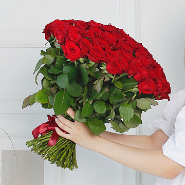 Букет 101 красная роза 35 см Букет 101 красная роза 35 см