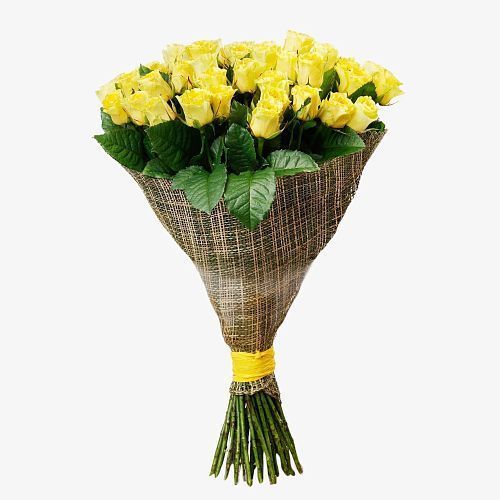 Букет 51 желтая роза 60см