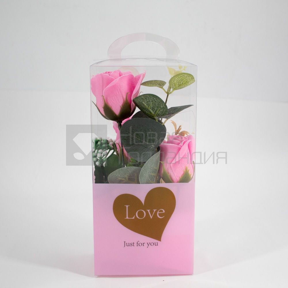 Мыльные розы в коробке "Love. Just for you"