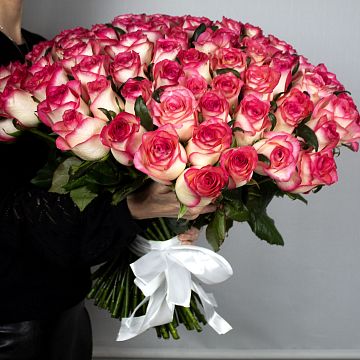 Букет 101 розовая роза 40 см Букет 101 розовая роза 40 см