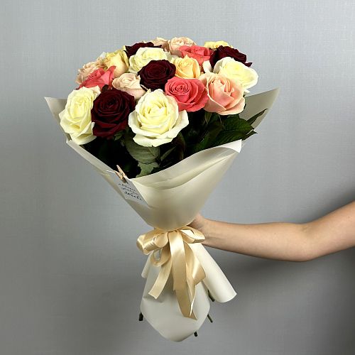 Букет 21 роза микс 60 см