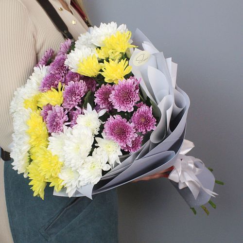 Букет 11 хризантем ассорти