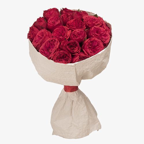 Букет из 9 красных пионовидных роз Премиум