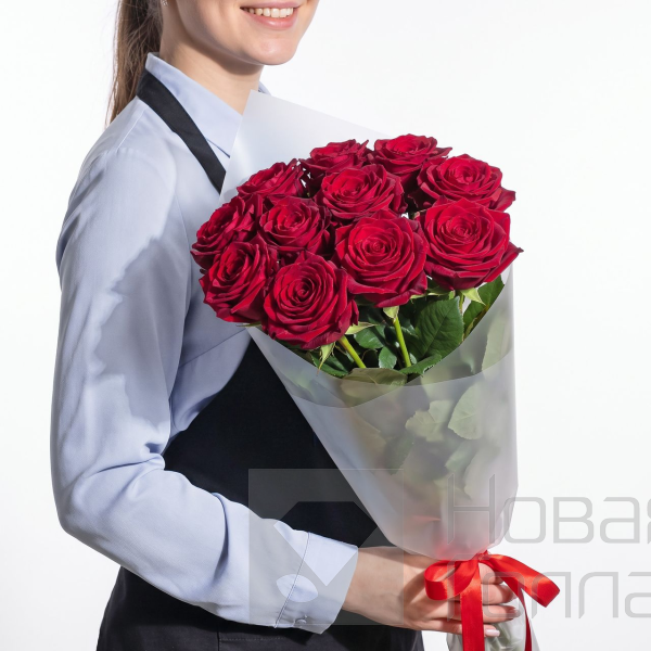 Букет 11 красных роз  50 см (16)