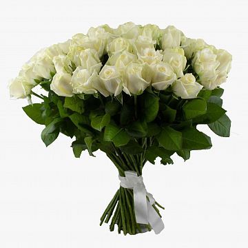 Букет 75 белых роз 40 см Букет 75 белых роз 40 см
