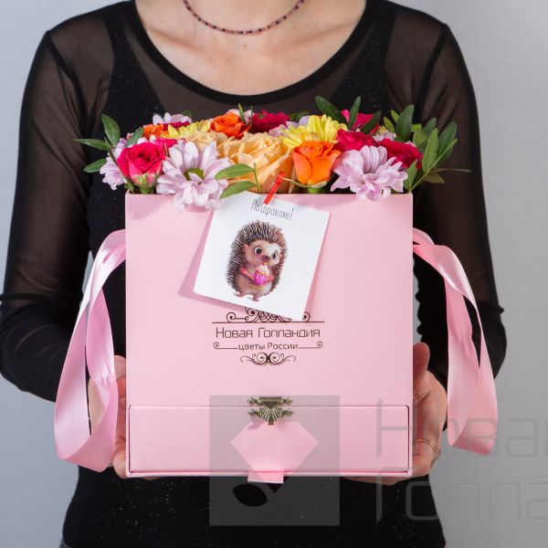 Розовая коробка шкатулка АКЦИЯ