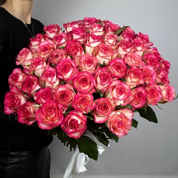 Букет 51 розовая роза 40 см Букет 51 розовая роза 40 см